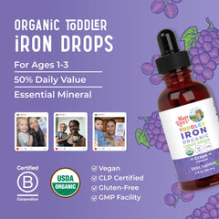 Organic Toddler Iron Liquid Drops
