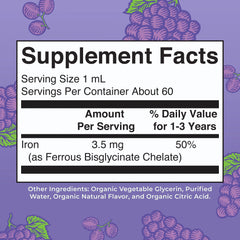 Organic Toddler Iron Liquid Drops